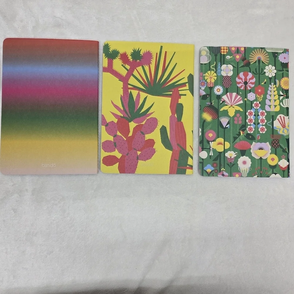 Set of 3 Notebooks Lined Pages 'Make Time to Make Magic' Cactus Floral New Gifts